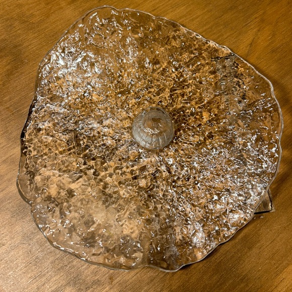 Ice Sculpture PUKEBERG Sweden Art Glass Free Form CANDLE HOLDER Vintage - Picture 5 of 8